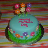 Mother's Day Cake I made this cake for Mother's Day this year. It was suppose to be a two tier cake but I didn't want all the cake so I did one...