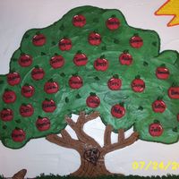 Family Tree I made this for my grandfather. His kids, Grandchildren and Great Grandchildren are his life. The apples are red chocolate discs and I...