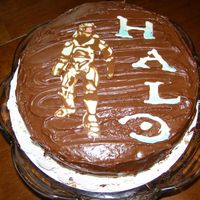 Halo Cake This was a chocolate transfer