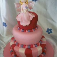 Birthday Cake This is my daughters 3rd birthday cake. The fairy is made out of gumpaste with gelatine wings.