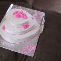 3 Layer Birthday Cake I made this cake for my friend who loves pink. Its covered with all cool whip so i couldnt get it very smooth. But it was very yummy!! the...