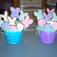 Easter Cookie Bouquet These were my first cookies & first cookie bouquets. No fail cookie and royal icing.