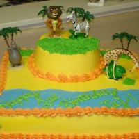 Madagascar Just a simple Madagascar cake. Chocolate with cookies and cream filling, all iced in buttercream. This was a fun cake to make.