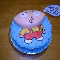 Stewie2 Just another pic of the cake with the "bubble" and candles.