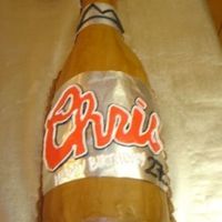 Coors Light This is a mock Coors Light bottle. The guy's name was Chris so I changed Coors to Chris. This was a very fun cake to make. White cake...