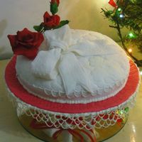 Sugarcrafted Cake With Royal Icing Design On Cake Board By Swati http://sugarcraftindia.blogspot.com