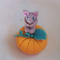 Oops Where Am I mouse on a pumpkin...all sugarpaste..Swatisugarcraftindia.blogspot.com