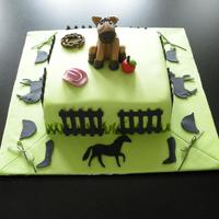 Horse For Hayley Fondant horse. Fondant decorations made with cricut. TFL