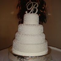 Wedding Cake With Scroll Work 