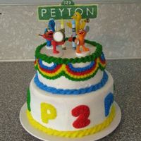 Sesame Street Birthday My son's 2nd birthday cake. He LOVES sesame! The Peyton sign is chocolate.