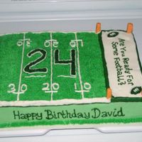 Football Birthday Made for the son of one of my mom's coworkers. He is turning 24 and she requested Eagles's colors (dark green & white) and...