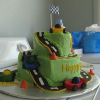 Gokart My attempt at the go kart cake I saw in the gallery by bjfranco. My first time doing any fondant molding or any kind of cutting into the...