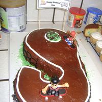 9Th Tech Deck Cake This cake was for my sons 9th birthday. He wanted a tech deck cake, we had already done the skateboard. I used 3 round cakes stacked and...