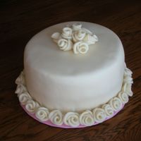 White Chocolate Fondant This is just a round covered in White chocolate MMF. I read some of the recent posts about candy clay and wanted to try, so this is a mix...