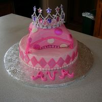 Another View....w/tiara Here's another view of this cake with the tiara. Thankfully, mom liked it!
