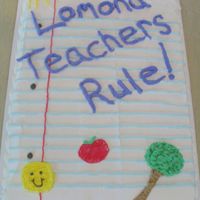 Teacher Appreciation Full sheet chocolate cake with WBH buttercream.