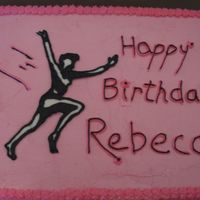 Gymnast Birthday Cake Chocolate cake, buttercream frosting, FBCT gymnast. The mom said her daughter wanted someone doing a cartwheel & suggested a series of...