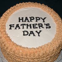 Father's Day Chocolate cake, bc frosting. I'm really happy with the way the lettering turned out - I was going for typewriter-style, thinking it...