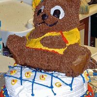 One Year Old Birthday Bear My first attempt at completing a wilton cake. It was easy