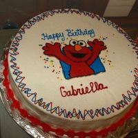 Elmo Made 2 of these, buttercream frosting, fbct