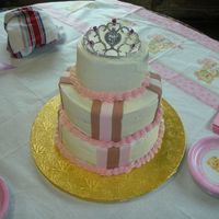 Amirah's Shower 12" WASC with fresh strawberry filling & 8" double chocolate with strawberry buttercream filling. Iced in buttercream with...