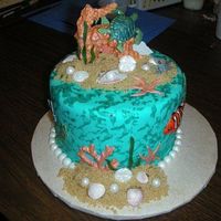 Under The Sea I learned how to do this from Nicholas Lodge at the Great Lakes Mini Classes! It's a 6" dummy cake using various coral and sea...