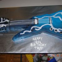 16Th Birthday Cake Yellow poundcake with SatinIce fondant, royal icing accents/piping