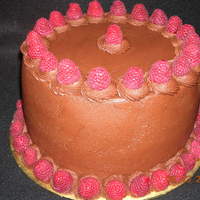 Jonesing For Chocolate! Triple chocolate cake, chocolate buttercream, fresh raspberries