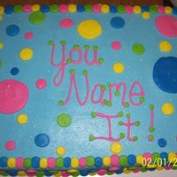 Polka Dots Made for a store's grand opening to match the party room.