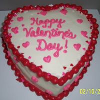 Heart Cake 2-layer heart cake. White cake, all bc icing