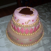 Valentine's Cake This cake made for my church's Valentine Dinner Dance. Inside all Chocolate different fillings, raspberry mousse, cookies and whipped...