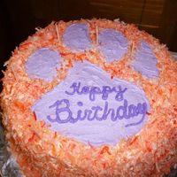 Coconut Clemson Cake I volunteer baking cakes for Hospice. They called for a coconut cake with clemson colors and a tiger paw. I feel honored when they call me...