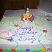 Another Tinkerbelle Cake I had a blast doing this cake. I was actually proud of this cake. I wanted to show EVERYBODY!!!!!!!!!! Thanks for looking.
