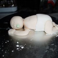 3D Baby For Shower Cake This the the baby I made for the shower cake. All made with fiondant. The first one I made. Lots of fun!!!