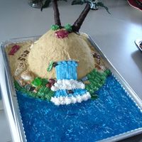 Island Blue 1 This is an island cake that I made for a rid the winter blues party...