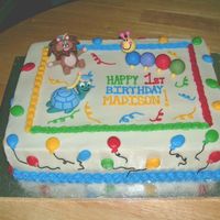 Baby Einstein Cake Buttercream with fondant figures