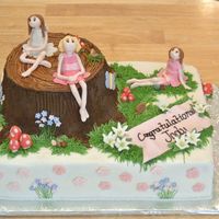 Fairy Cake This is a cake I made for a baby shower with a fairy theme. Thanks to JulesM7 for the tree stump idea and liis for the great fairy-making...