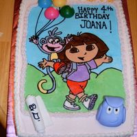 Dora Cake FBCT with a few fondant accents