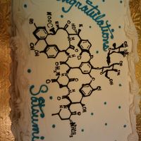 Random Science Cake i couldn't tell you what anything on this cake meant... other then congratulations... :)