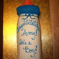 Baby Bottle carved out of a 1/4 sheet cake.