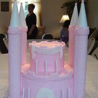 Pink Castle BC Castle with fondant/gumpaste accents. Thanks for looking!