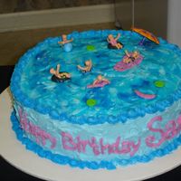 Swimming Party This was just a 10 in cake that I did for our associate pastor's daughter. The babies are baby shower favors. I even dressed them with...