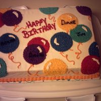 Flying Away Multi b-day for men and women. all bc icing on white cake. Thanks for the ideas CCers!