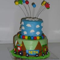 Train Birthday Cake Thanks for all the inspiration on this site! Yellow cake with chocolate SMBC. Covered in fondant with fondant & buttercream accents....