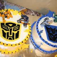 Transformers I made this one for my son's 4th birthday party. I was very nervous doing something like the Transformers since it is such an iconic...