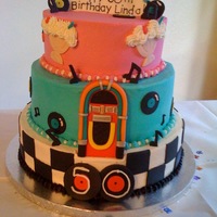 Fabulous 50's Did this one for a friend's mom's surprise 50th birthday party. All decorations made of fondant. Turned out kinda sloppy. Any...