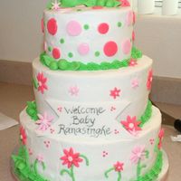 Sweat Pea Baby shower cake I made for a friend. Got tons of inspiration from so many people here on the site. WASC bottom, chocolate with chocolate...