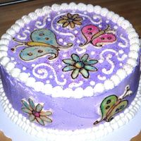 Purple Party Cake I whipped this up quick last night for a party at work today.