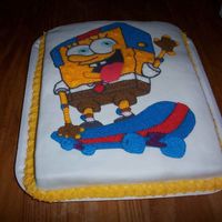 Sponge Bob Maked whit rolled fondant and Royal Icing