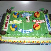 Football Birthday Made for triplet girls turning 1 year old. Their family are football fans. They love rubber duckies and these wer appropriate for teir...